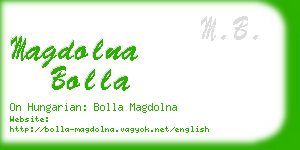 magdolna bolla business card